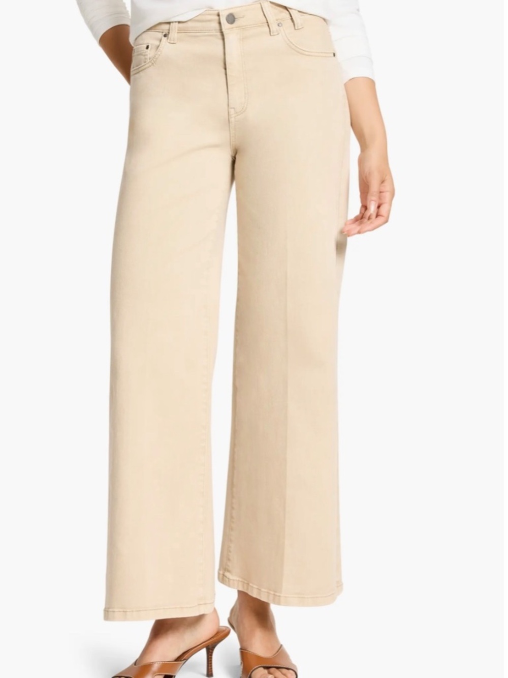 Nic & Zoe Joyride Ankle Boot Flare pant NWT 33 "Latte" $168